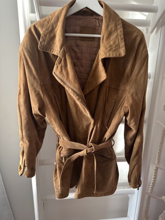 Zamszowa kurtka vintage skorzana 40