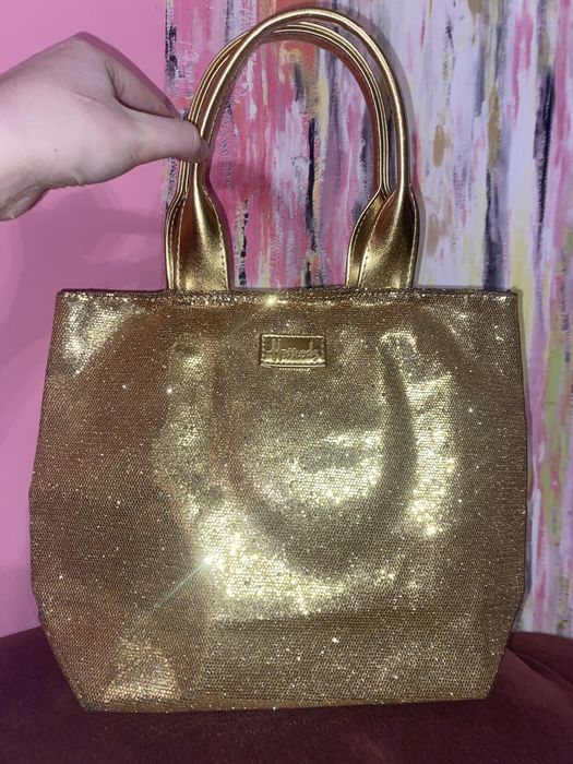 Сумочка з ручками золота блискуча вечірня