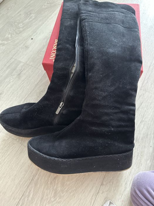 Сапоги замшеві натуральні