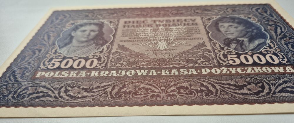 Банкнота Польща 5000 марок польських 1920 р. Стан !