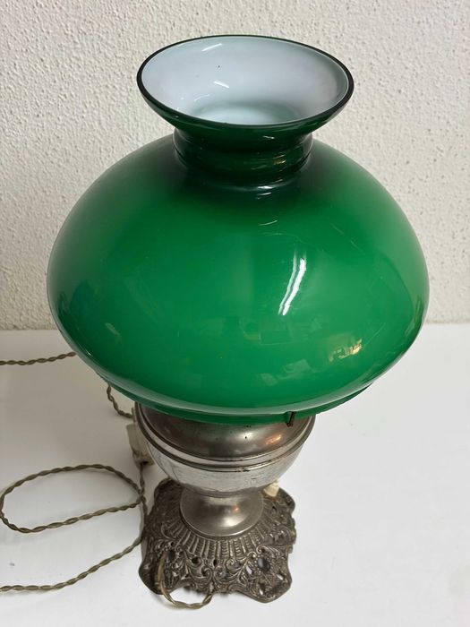 Candeeiro Vintage Americano – Vidro Opalino Verde