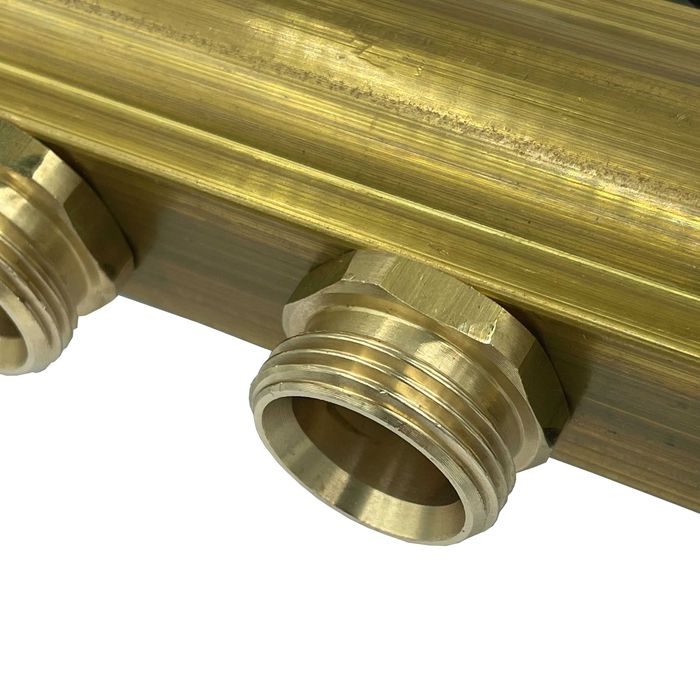 Rozdzielacz 1'' Do Podłogówki Mosiężny Z Zaworami 10 Obwodów Sekcji