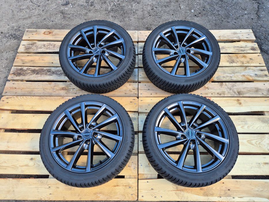 Komplet Koła Felgi JAK NOWE! 18" Cali BORBET 5x112 ET45 7J VW Audi Seat Skoda 57,1mm GOLF V VI VII VIII Passat B6 B7 B8 Audi A3 Q2 Q3 TT Touran Caddy