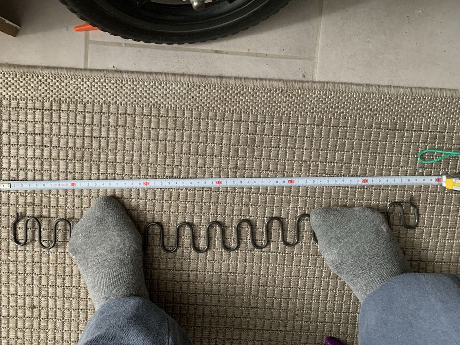 Sprężyny płaskie, zamienne, dlugość na płasko 57 cm