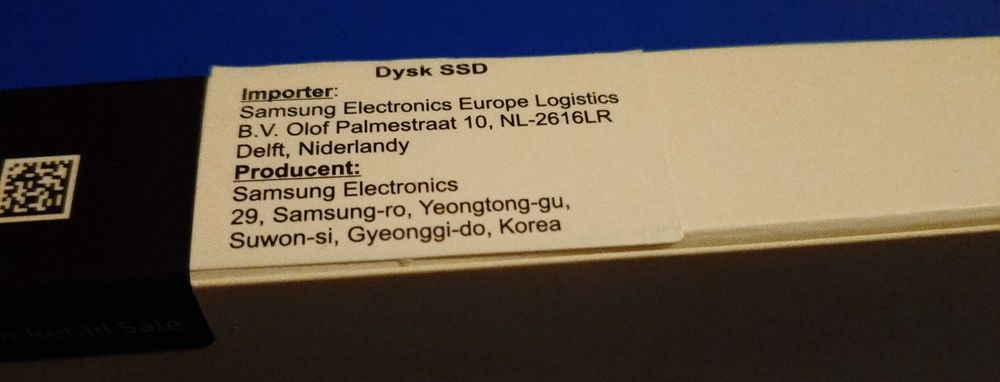Okazja- Oryginalny Dysk SSD- Korea- Samsung 860 EVO-1 TB. Warto kupić.