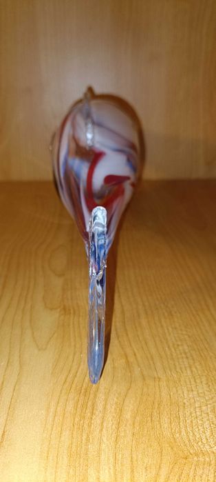 Szklana ryba figurka szkło kolorowe PRL