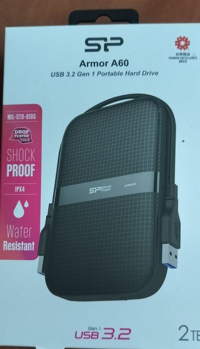 Dysk zewnętrzny 2TB, usb 3.2, 1 gen.