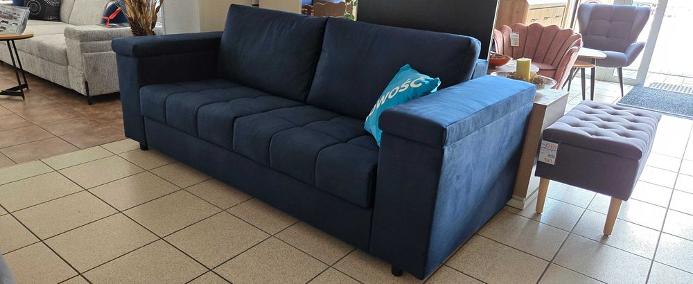 Sofa ANGEL "stelaż włoski" spanie na materacu pojemniki w bokach