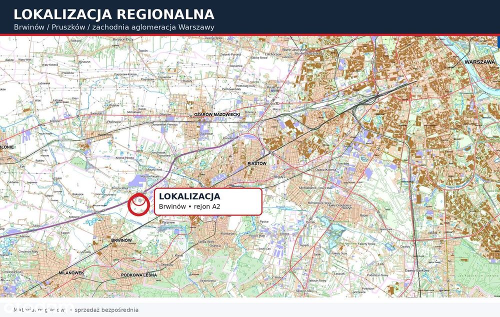 TEREN INWESTYCYJNY 71 362 m² | BRWINÓW / A2 | SG 15SP | Bezpośrednio - Widok 3