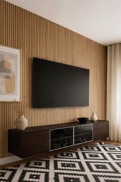 Movel TV Madeira Maciça 1,80Mts