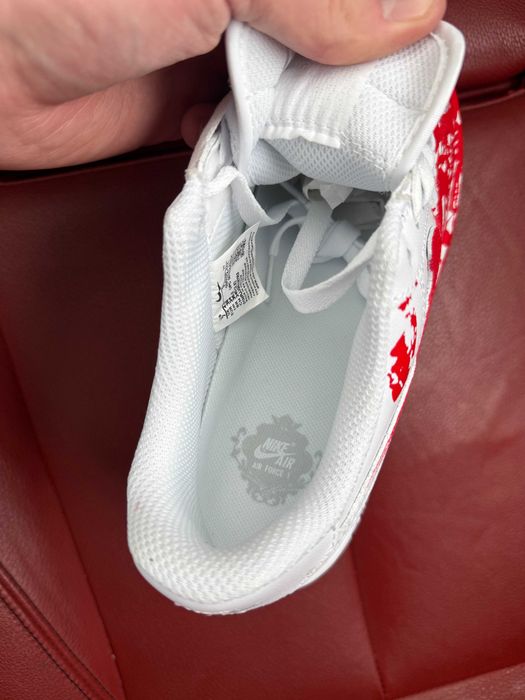 (ОПЛАТА ПІСЛЯ ОГЛЯДУ)Nike Air Force Blood Custom Red Найк Аір Форс