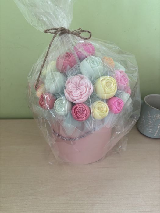 Box boxy kwiaty sojowe