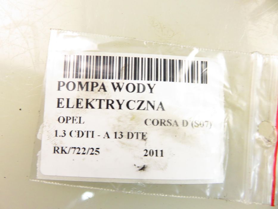 Pompa Wody Elektryczna Opel Corsa D 1.3 Cdti -