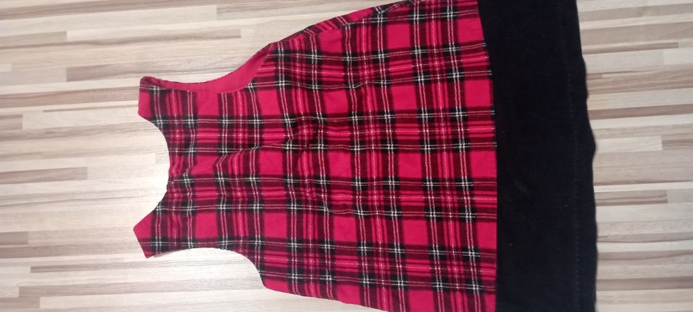Sukienka tunika w kratkę