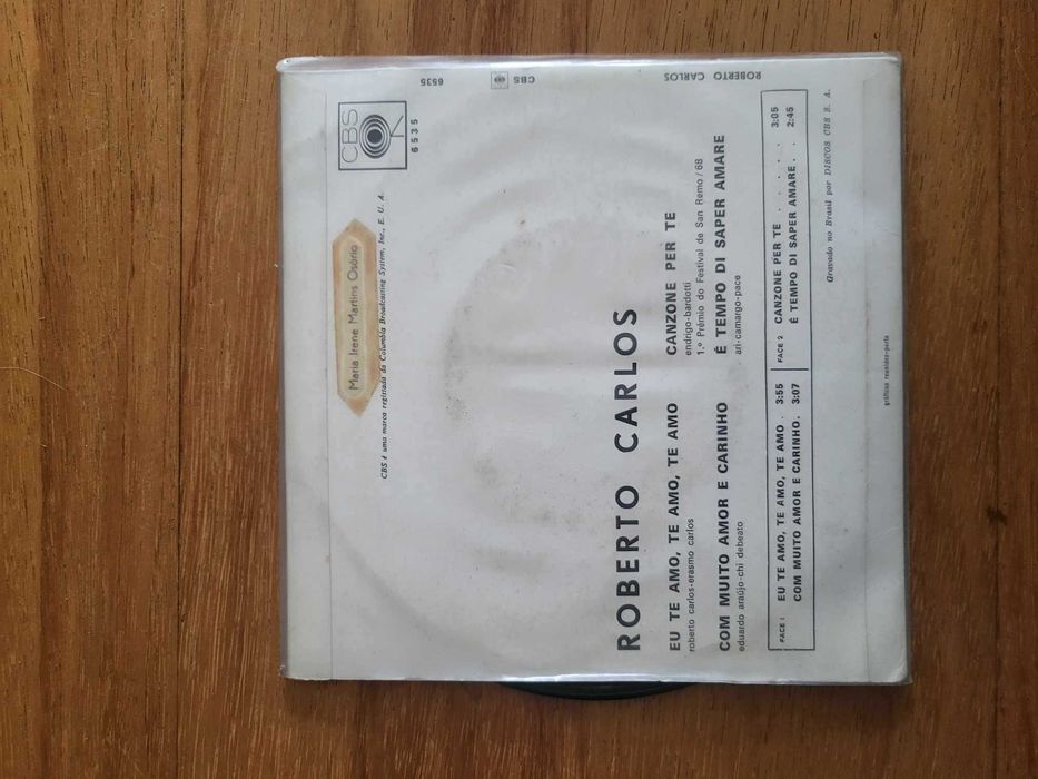 Disco Vinil | "Eu Te Amo, Eu Te Amo, Eu Te Amo", Roberto Carlos