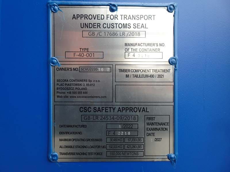 Kontener magazynowy 20'DV  - ONE WAY nowy magazyn 6 metrów