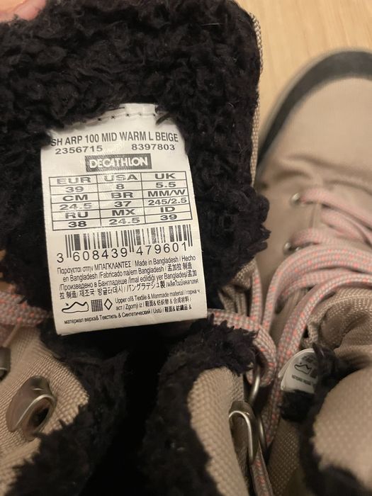 Botas caminhada p/ mulher Quechua SH100 MID Quentes/ impermeáveis