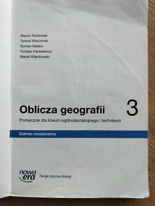Oblicza geografii 3 podręcznik do liceum zakres rozszerzony