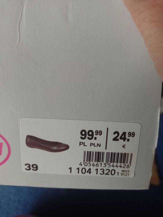 Pantofelki czarne baletki rozpoczęcie roku szkolnego 38