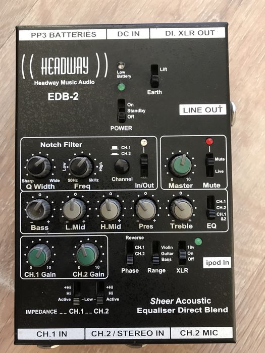 Headway Eb2 pre amplificador/DI  de dois canais
