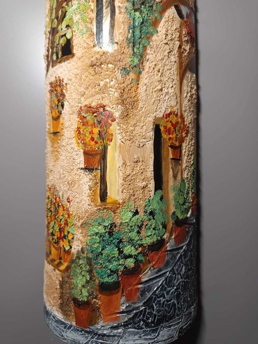 Telha Decorativa em Barro Pintada à Mão – Arte Tradicional e Única