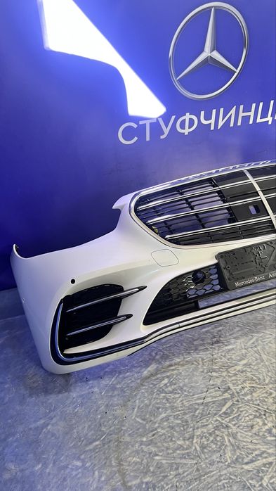 Бампер передній білий 799 передний Мерседес Mercedes-Benz S223 AMG