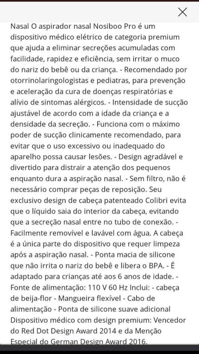 Aspirador nasal eléctrico Nosiboo Pro