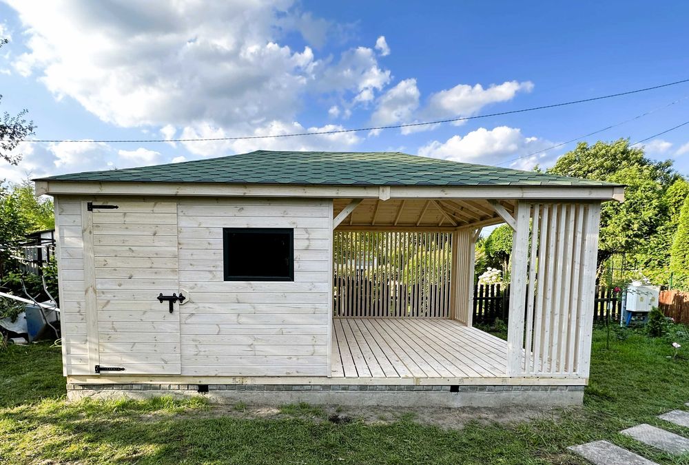 Domek drewniany, domek ogrodowy