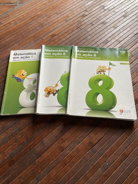 TRÊS livros de Matematica 8Ano