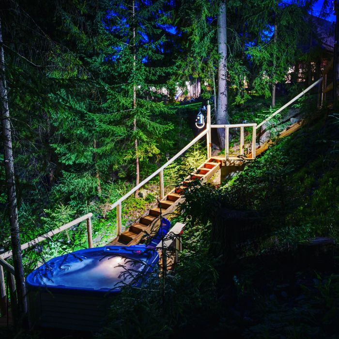 Domek z jacuzzi sauną basenem domki noclegi Zakopane w górach sauna