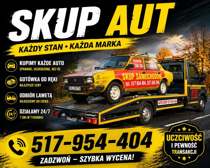 **Skup Samochodów Aut Osobowe Dostawcze Kasacja Złomowanie quady motory  maszyny Rolnicze**