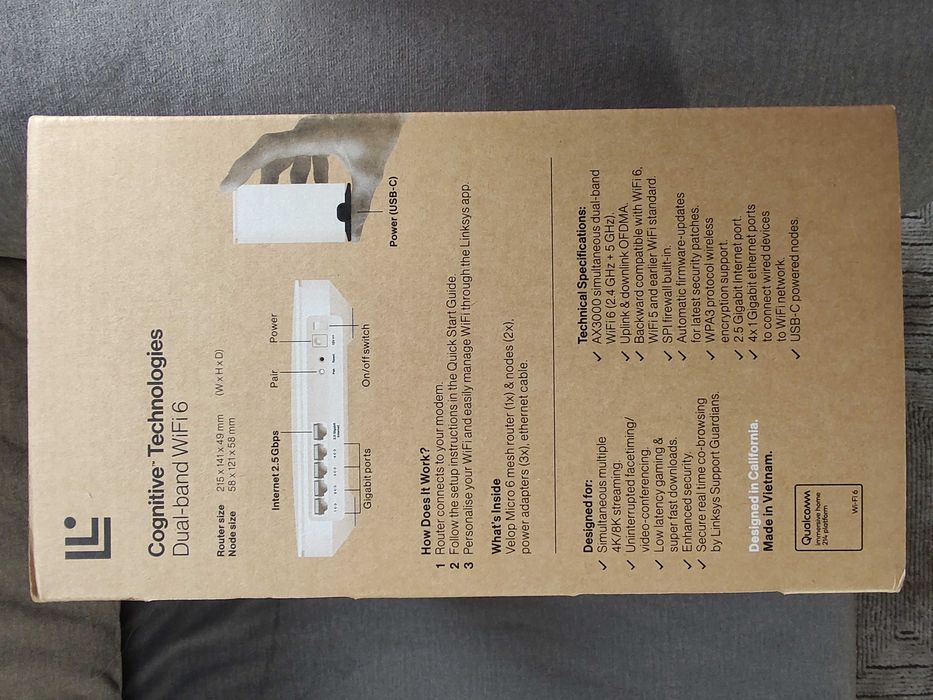 Router Linksys System Mesh Velop Micro Wi-Fi 6 3 Gb/s 3szt jak TP-Link