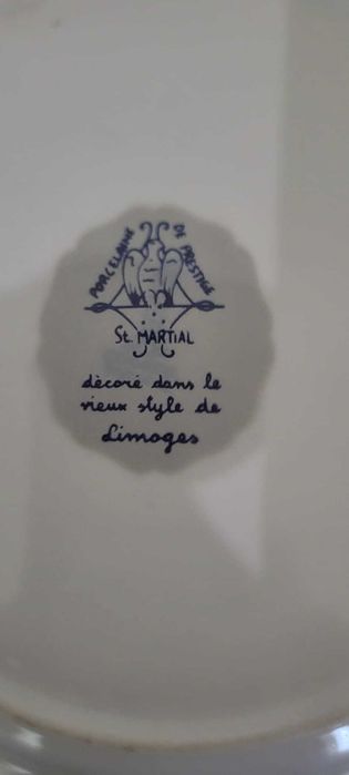 Prato de Coleção em Porcelana Limoges St. Martia Motivo Equestre 15cm