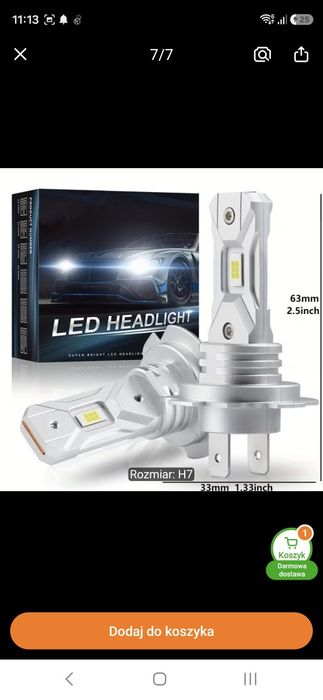 Żarówki TURBO  H7 LED