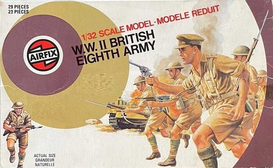 Modelismo figuras Airfix , British 8th Army, escala 1:32