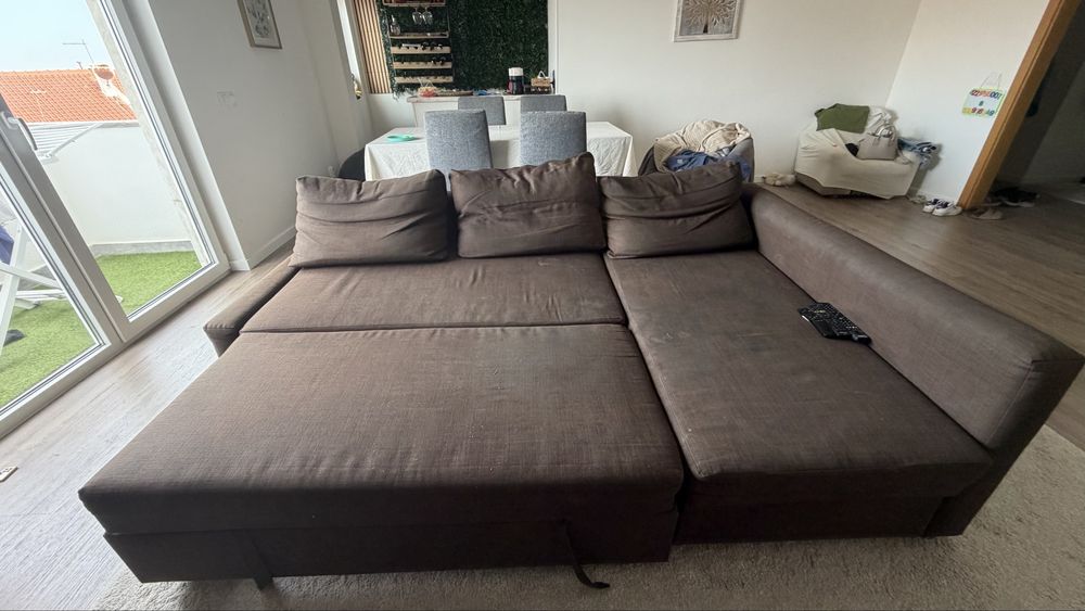 Sofa chaise lounge com cama