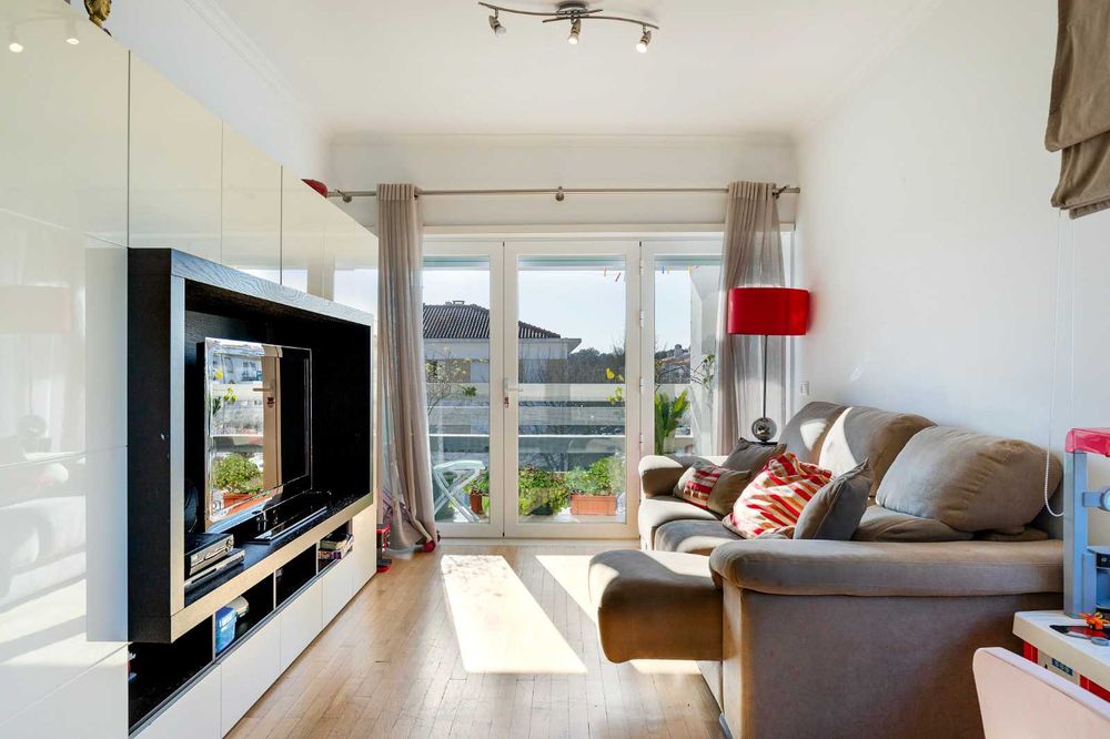 Móvel de TV para sala de estar em madeira branca brilhante