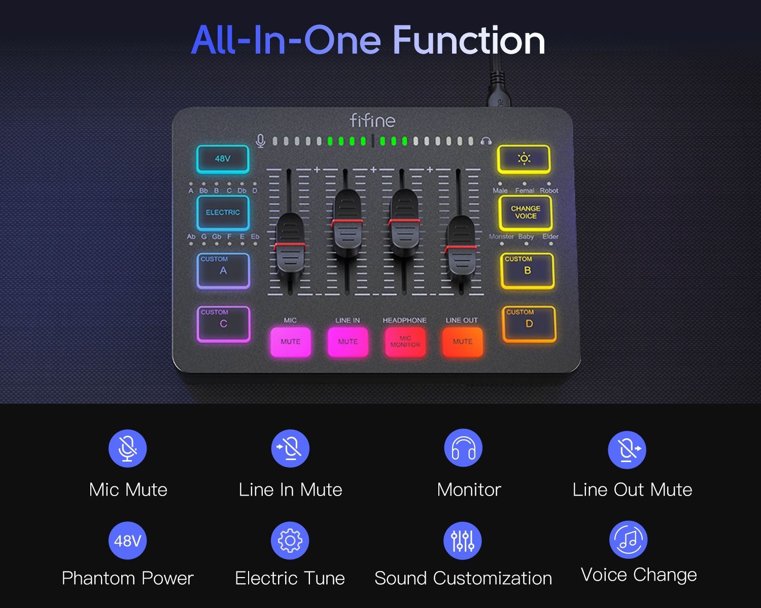 Fifine Ampligame SC3 Аудиомикшер XLR / Звуковая Карта: 1 700 грн ...