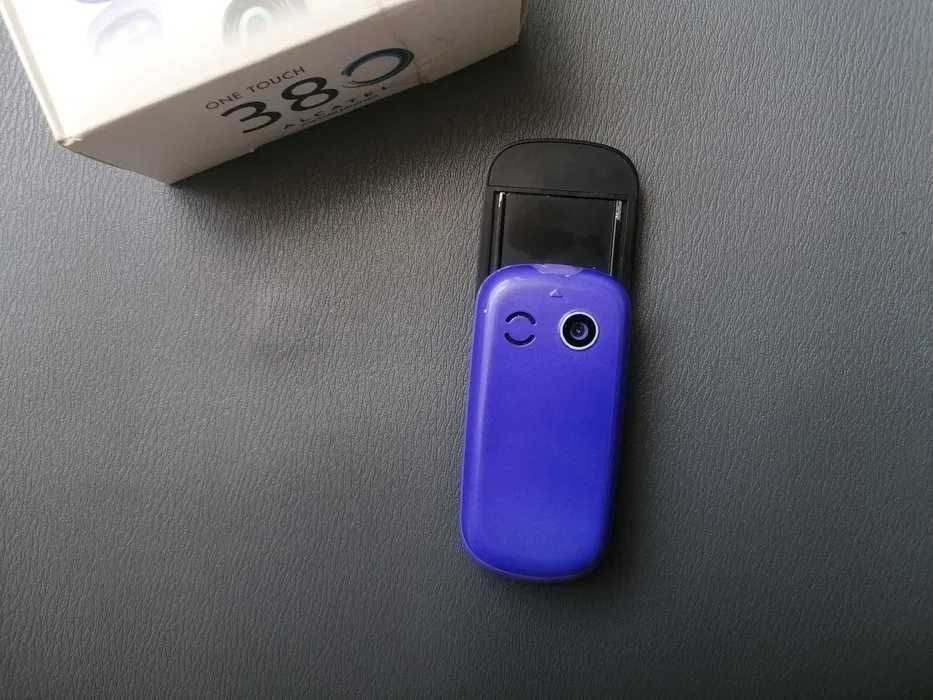 Alcatel one touch 380 rozsuwany fioletowy zestaw