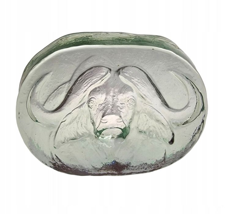 Szklany Przycisk Do Papieru / Hand Made, Ngwenya, Crystal Glass,