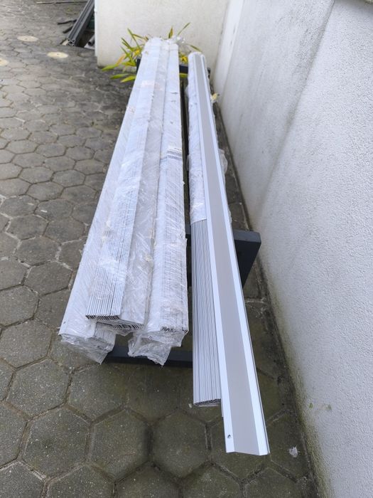 Perfis de Alumínio Anodizado NOVOS – 2 Metros – Lote / Unidade