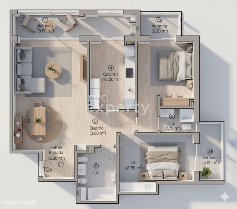 Apartamento T2 na Quinta de Santa Maria, Figueira da Foz