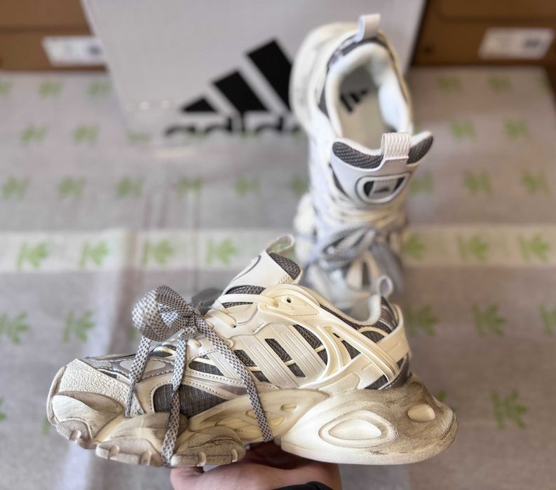 Кроссовки Adidas Vento XLG Runner Deluxe Sail Grey/Core White/Off White/Кросівки Жіночі Адідас Венто Dirty / Silver
