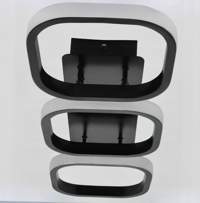 Nowoczesna lampa sufitowa LED 72W – czarna, stan bardzo dobry