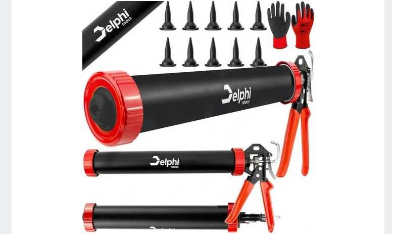 Wyciskacz Pistolet Do Silikonu Mas SZPACHLOWYCH Fug Akrylu  +gratis