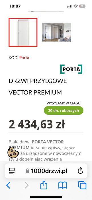 Drzwi wewnętrzne Porta Vector  T