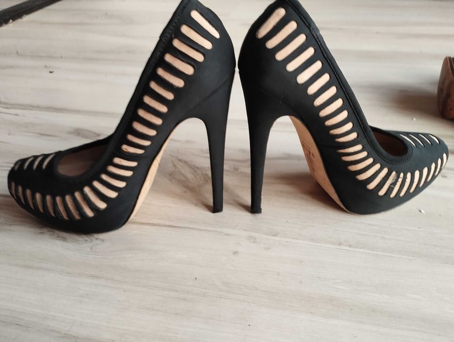 buty Szpilki 37 granatowe