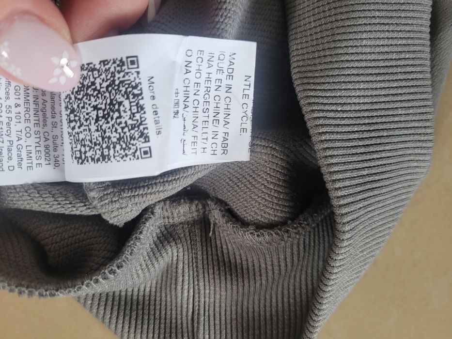 Bluza damska szara z nadrukiem