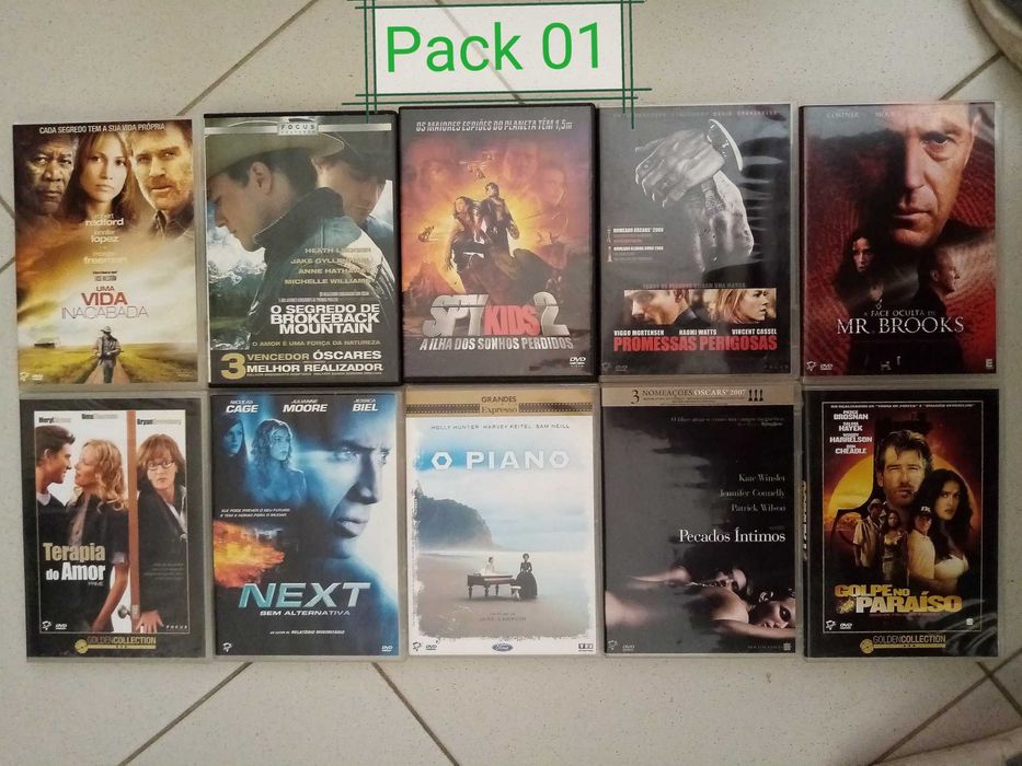 DVD's - conjunto de 10 DVD's (Pack 01)