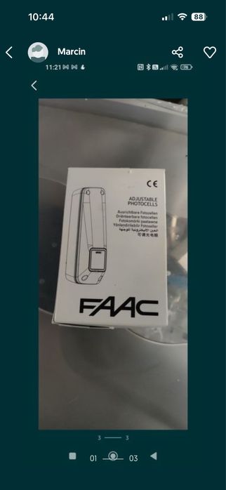 Czujnik Fotokomórka Faac XP20D